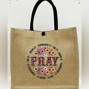 New without Tags Print Tote Bag with Closure